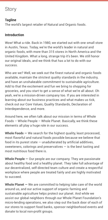 g+ page intro example