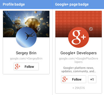 g+ profile page badges