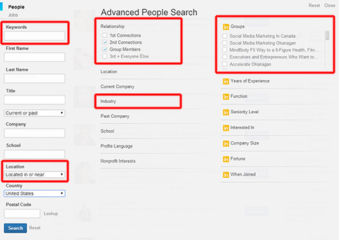 linkedin advanced search