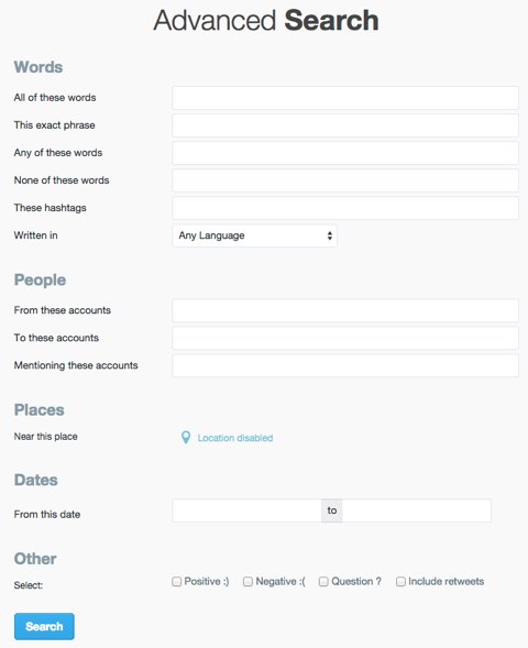 twitter advanced search form