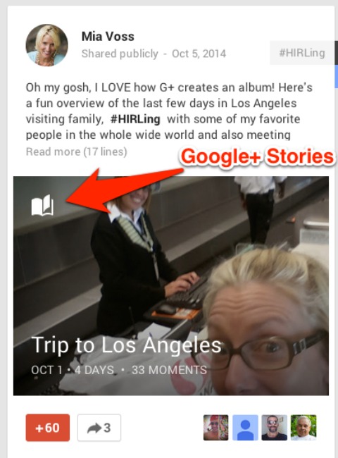 google stories post