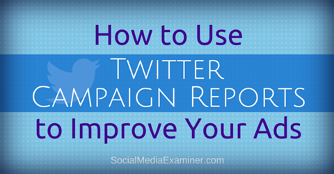 use twitter ads campaign reports