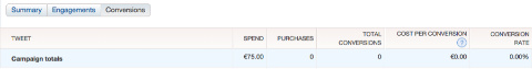 twitter reports conversions