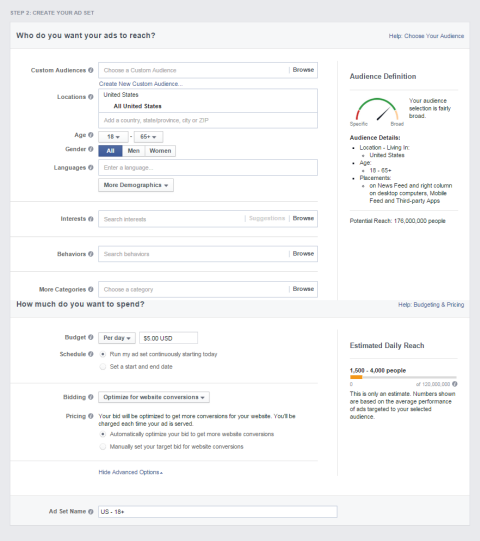 choosing target and pricing