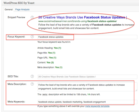 social seo plugin fields