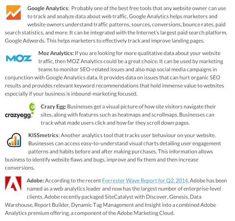 web analytics tools