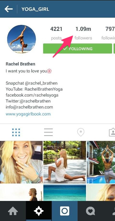 Instagram Account für Yoga_Girl