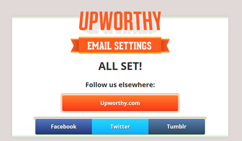 social links in upworthy email