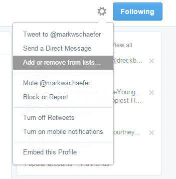 Twitter lists lets you see what people are saying in an organized way.