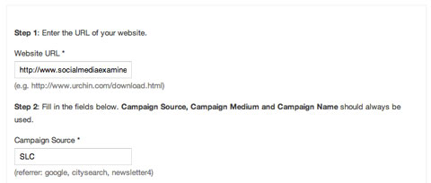 slc campaign marker in google url builder