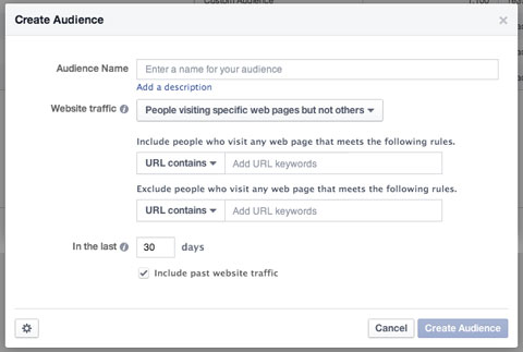 custom audience creation in facebook