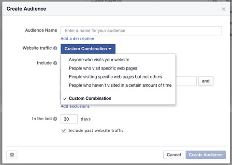 granular custom audience creation in facebook