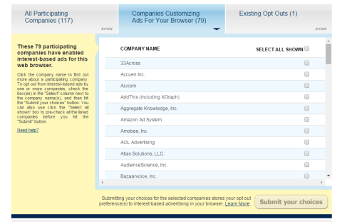 data collection opt out