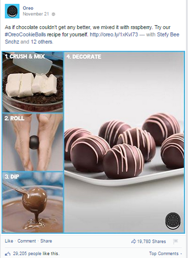 oreo recipe facebook post