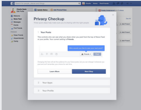 facebook privacy checkup