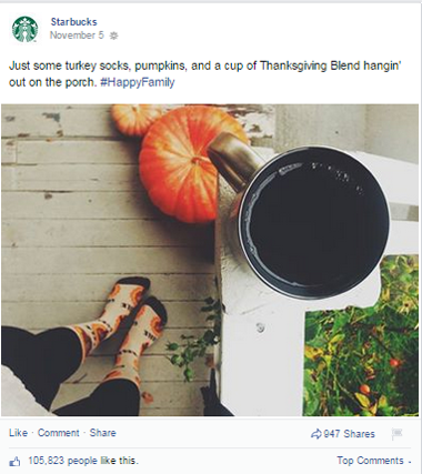 starbucks facebook post