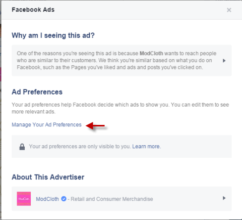 facebook ad preferences