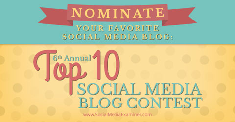 Top Ten Blogs der Nominierungen 2014