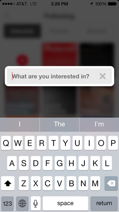 search pinterest interests on ios