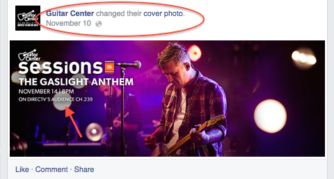 guitar center facebook cover image