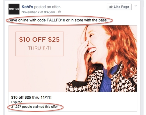 kohls offer