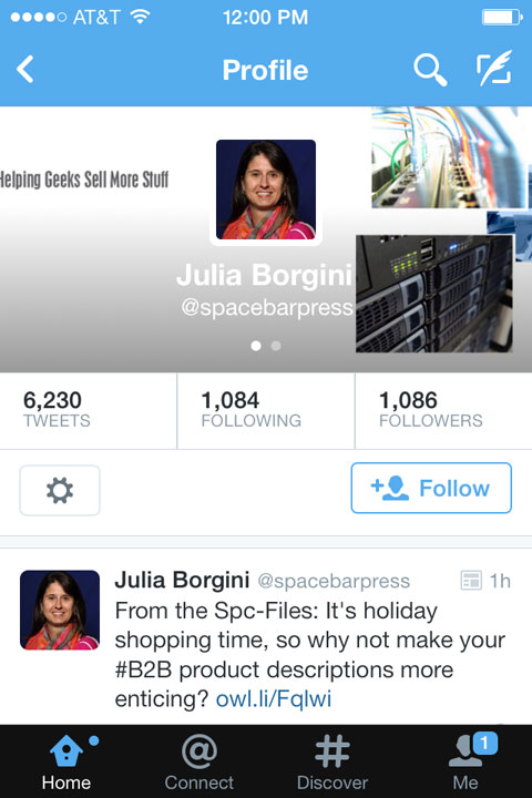 spacebarpress twitter header on mobile