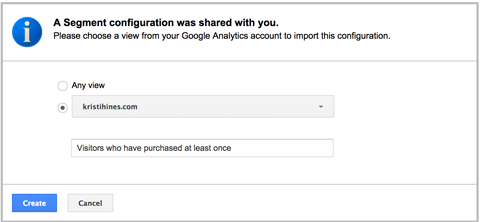 import from google analytics solution gallery