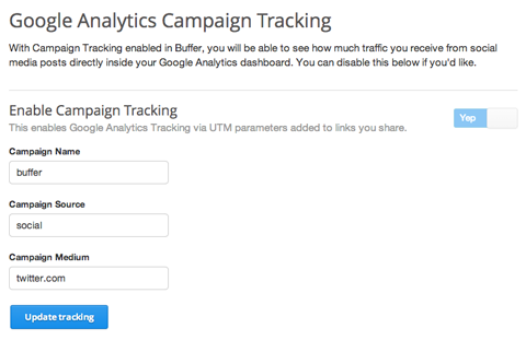 integrating buffer with google analytics