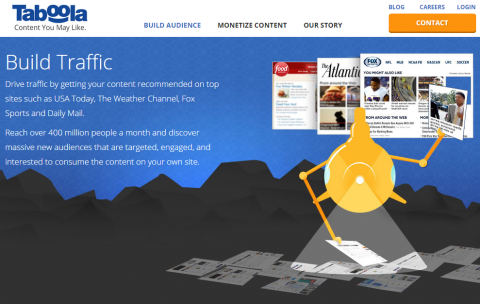 Taboola distributes your content.