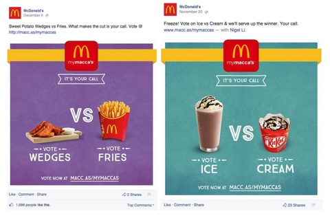 mcdonalds voting posts