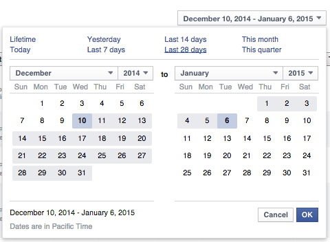 28 day reporting view