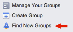 find new groups feature