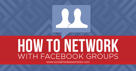 network with facebook groups