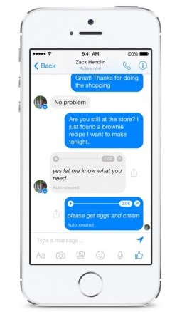 Facebook Messenger tests voice-to-text feature.