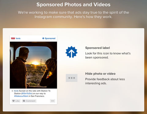 instagram sponsored update explanation