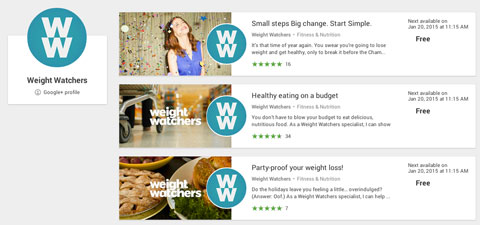 weight watchers free helpouts