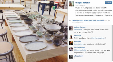 fringeandfettle instagram post with hashtags
