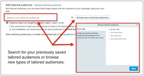 tailored audience options