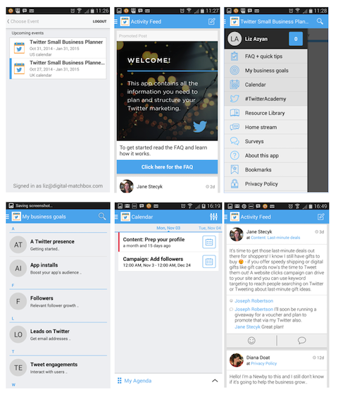 twitter small business planner app