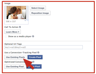 existing facebook conversion pixel