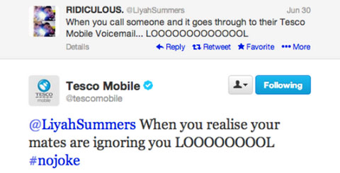 tesco #nojoke response tweet