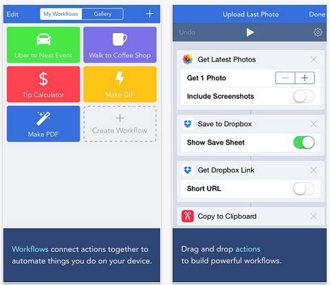Workflow helps you string apps together, so you can automate your tasks.