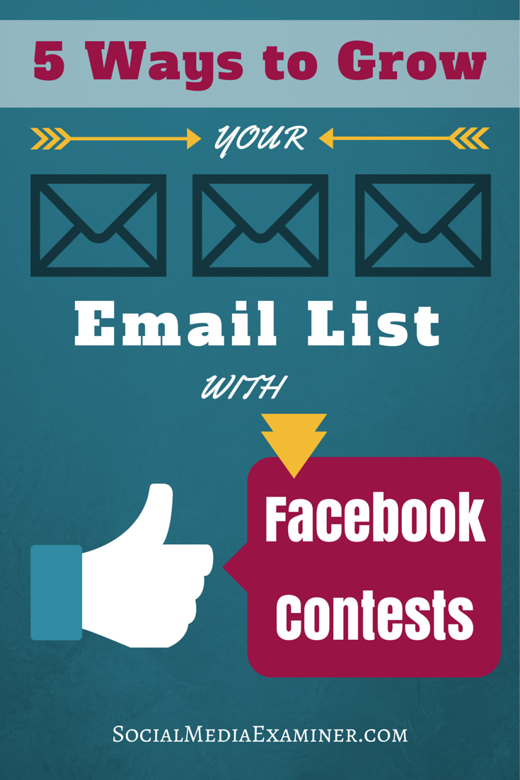 grow your email list with facebook contests