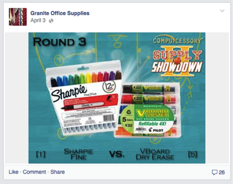 granite office supplies facebook contest