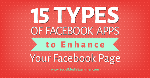 15 types of facebook apps