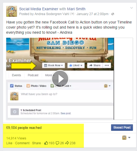 social media examiner video post on facebook