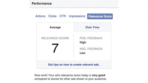 "Relevance score is calculated based on the positive and negative feedback we expect an ad to receive from its target audience."