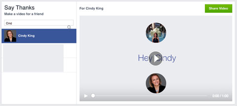 facebook thank you video