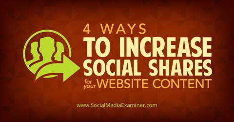 increase social shares of website content