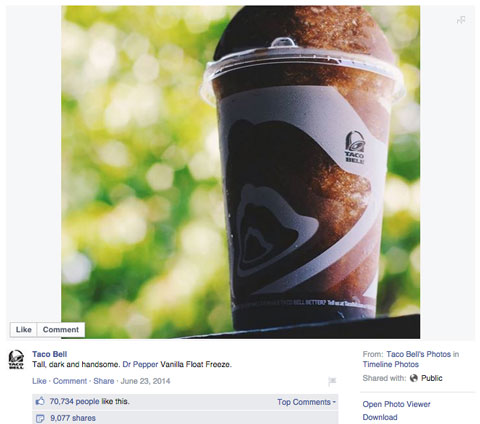 taco bell facebook image